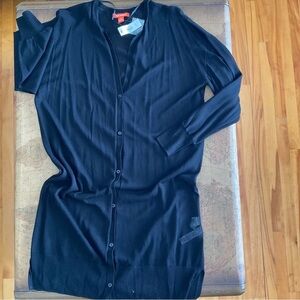 Joe Fresh NWT Long button down vest black